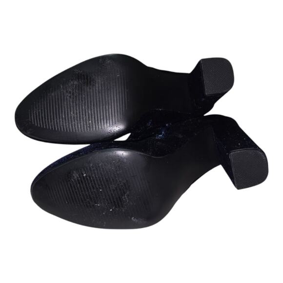 Steve Madden Edit Blue Velvet Ankle Boots Booties Women's Size 8M Block Heel New - Picture 5 of 10